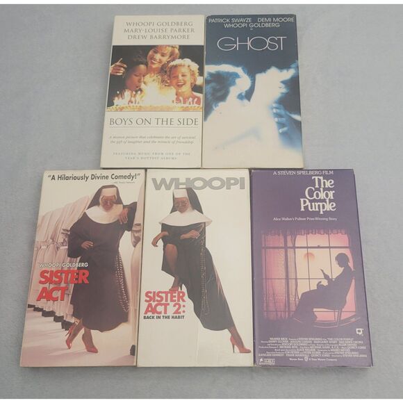 Other - Set of 5 Vintage 90s VHS Whoopi Goldberg Movies